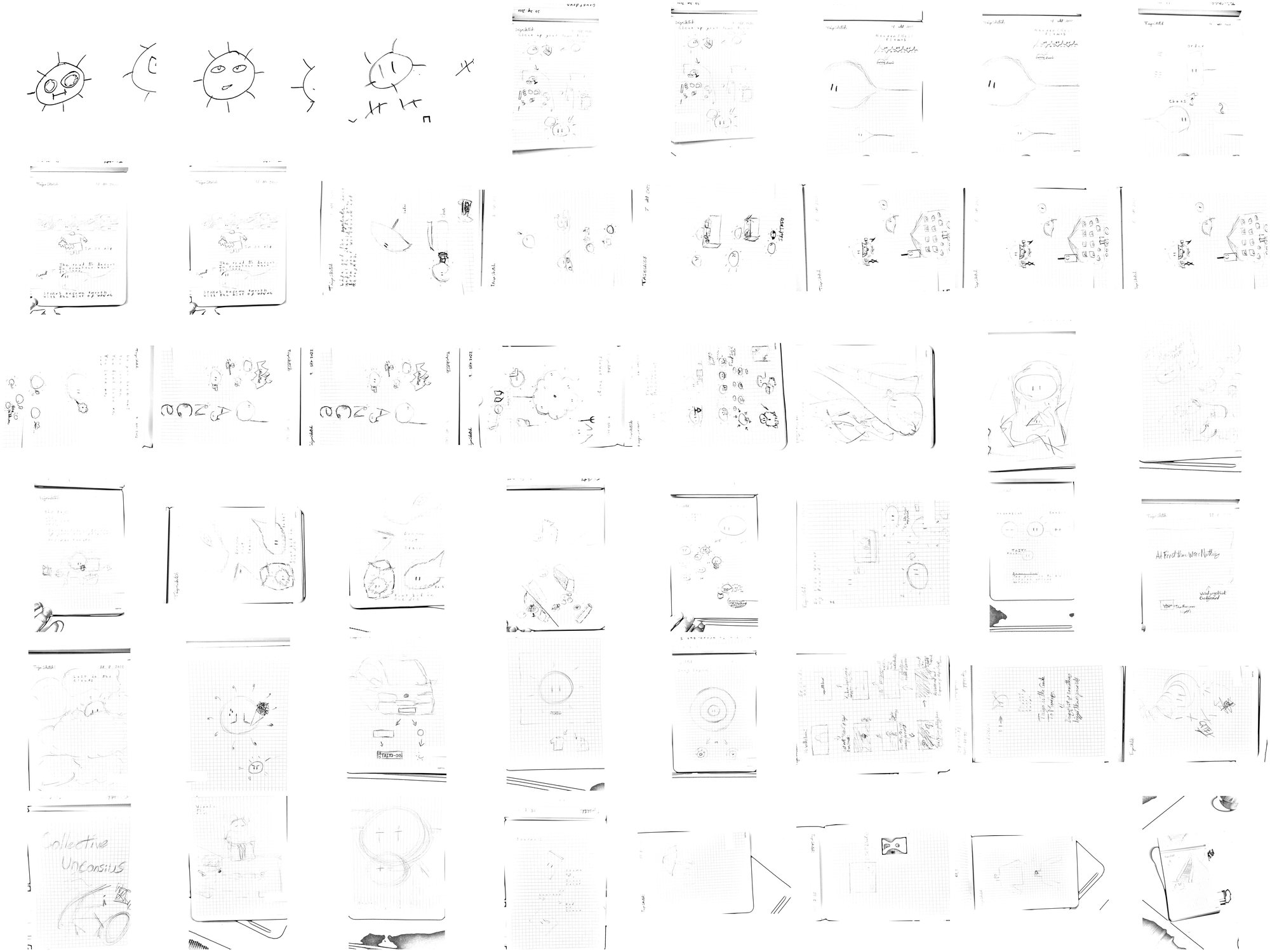 Digitised pages from the Taiyo sketchbooks